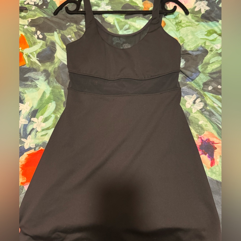 ALO Yoga Black Mini Dress - Scoop Neck Tank Style
